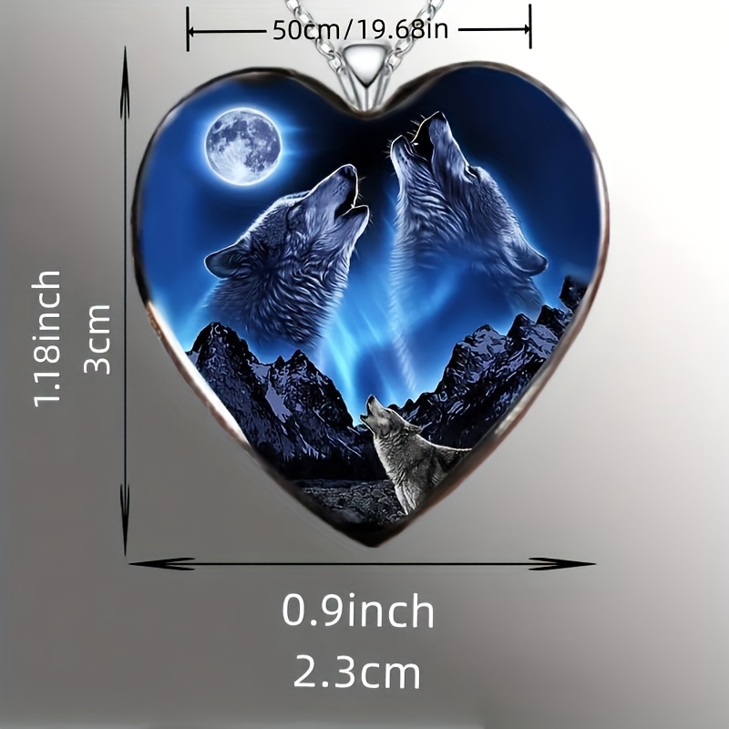 Heart-Shaped Cartoon Animal Pendant Necklace, Valentine's Gift